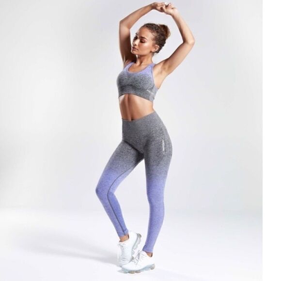 Gymshark purple/gray ombré seamless leggings, size S - Picture 2 of 8